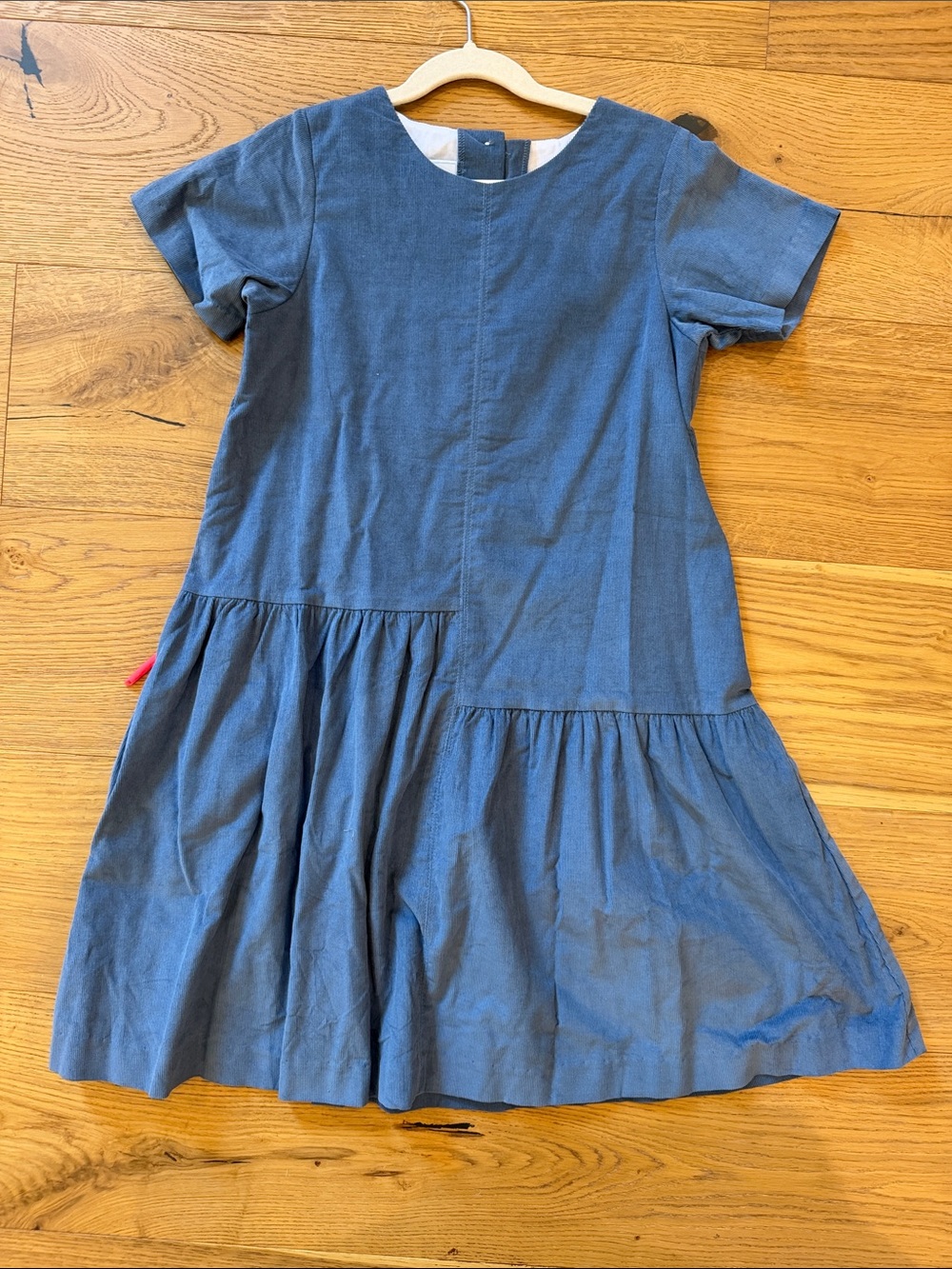 Little English Denim-Blue Short Sleeve Tiered Dress